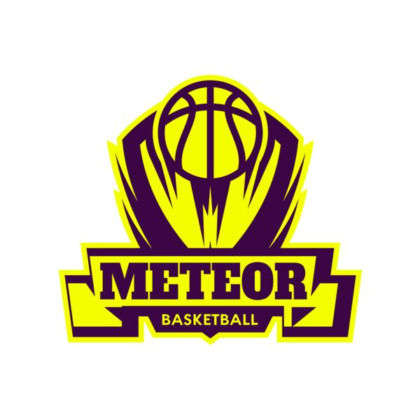Meteor Basketball Logo Template Miniatura