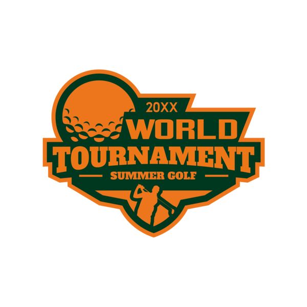 World Tournament Simmer Golf logo template Miniatura